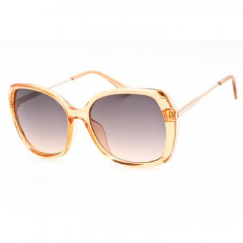 Guess Oval Women's Sunglasses GF0396 - Shiny Beige/Gradient Smoke - One Size
