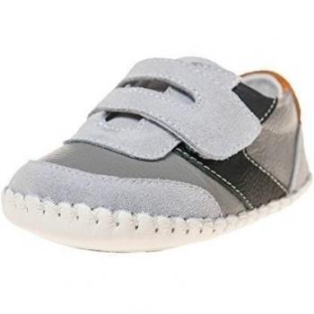 Little Blue Lamb - Zapatos para bebé unidad lernschuhe Zapatillas Velcro 3121 gris gris gris Talla:6-12 meses