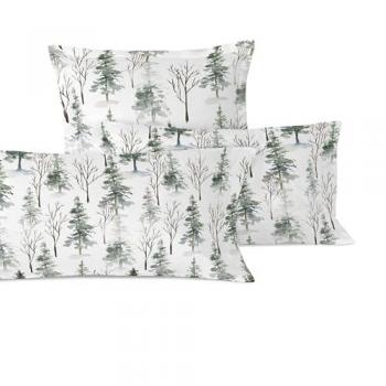 Funda de Almohada Multicolor Mystical Winter 60x60 cm, 100% Algodón, Calidad 150