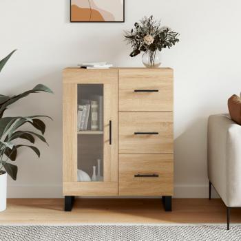 Aparador de madera de ingeniería 69,5x34x90 cm, mueble de almacenaje de salón, armarios con puertas, cajón de madera, buffet para salón moderno, armario auxiliar, armario de almacenamiento en color