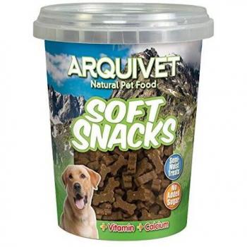 Arquivet Soft Snacks Huesitos Cordero 300 gr para Perro - Aperitivos para Perro en Forma de Hueso - Chuches, recompensas y premios caninos - Alimento complementario