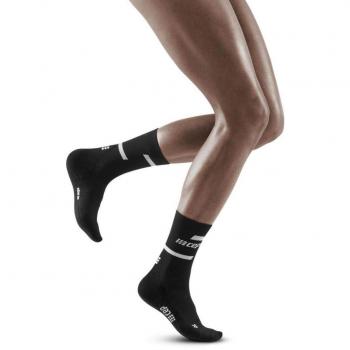 CEP Compression Run V4 Women's Mid Cut Running Socks - Black - Size II