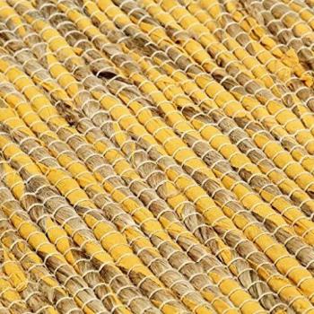 SengentoStyle Vloerkleed handgemaakt 160x230 cm jute geel en naturel