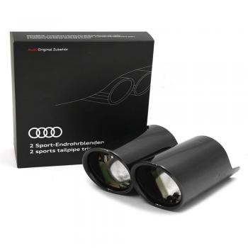 Original Audi Q2 Sport Silencioso paneles color negro cromado de 2 flutig Izquierda Exterieur Escape paneles 81 a071761 a