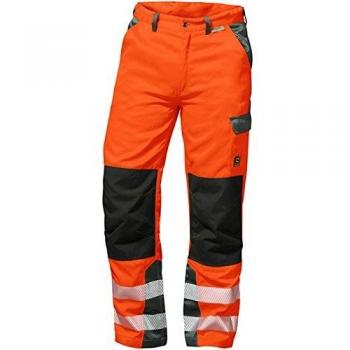 Pantalón de Trabajo Alta Visibilidad Elysee Nizza Talla 60 Naranja Fluorescente/Gris