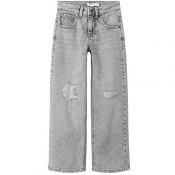 Name It Rose Wide-Leg Jeans for Girls 1411-BE Light Grey Denim