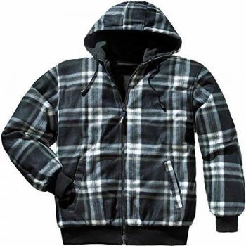 Chaqueta Térmica Reversible Aspen, Talla XXL, Negro/Blanco a Cuadros
