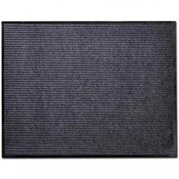 vidaXL Alfombra de entrada PVC gris, 90 x 60 cm