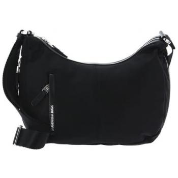 Bolso Hobo Mediano Extensible de Nylon Negro con Asa Regulable para Mujer Mandarina Duck Hunter