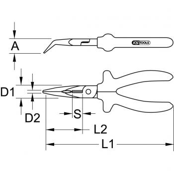 Alicate de Boca Semirredonda Curva ULTIMATEplus 165 mm