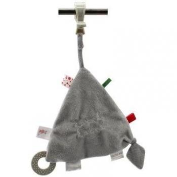 Label Label LL-ST 1113 - Triángulo de imágenes doudou, color: gris / blanco