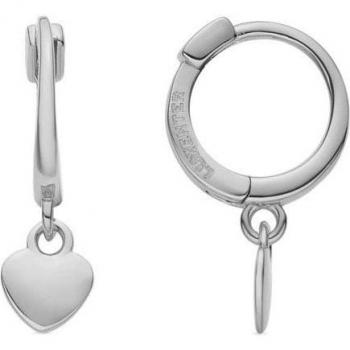 Pendientes Luxenter Africa Basic de metal bañado en rodio