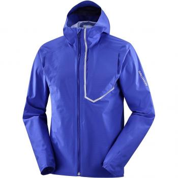 Chaqueta de hombre Salomon Bonatti Trail con capucha, color azul eléctrico, talla XL
