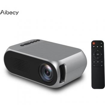 Proyector LED Portátil Aibecy YG320, 1080P, 600 Lúmenes, Reproductor Multimedia para Cine en Casa con Control Remoto