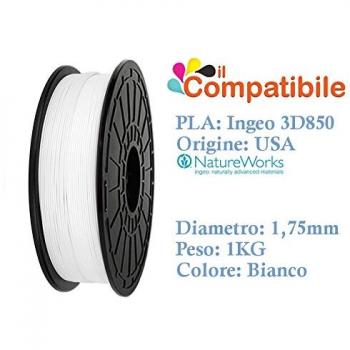 Oem systems company - Bobina de filamento pla 3d850 1.75mm blanco 1kg