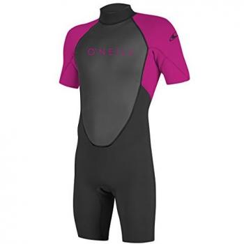Traje neopreno O'Neill Reactor 2 Back Zip S/S Spring 2mm para niños, con cremallera en la espalda, diseño de manga corta, disponible en varios colores y tallas
