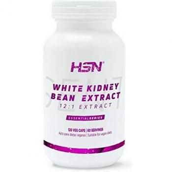 Extracto de Alubia Blanca de HSN | 120 Cápsulas Vegetales 1000 mg Extracto Frijol Blanco por Dosis Diaria | Con Picolinato de Cromo | Extracto 12 Veces Más Concentrado | No-GMO, Vegano, Sin Gluten