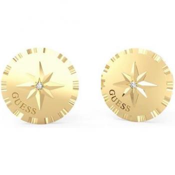Pendientes Guess Monete de Acero Dorado con Detalles Elegantes