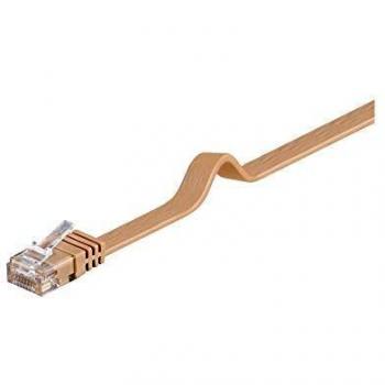 Cable de red plano CAT 6 U/UTP 5m marrón claro