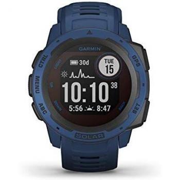 Garmin Instinct Solar, Reloj GPS resistente con carga solar - Azul