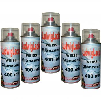 5 aerosol blanco brillante 400 ml por barniz en spray