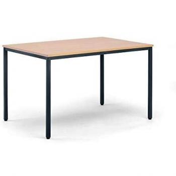 Mesa Multiusos Eurokraft Basic 720 x 1200 mm, Decoración de Haya, Estructura Gris Basalto