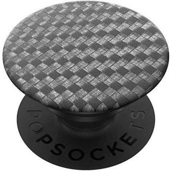 PopSockets PopGrip - Soporte y Agarre para Teléfonos Móviles y Tabletas con un Top Intercambiable - Carbonite Weave