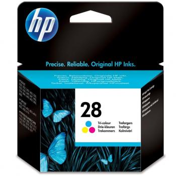HP Cartucho de tinta tricolor Nº28 (C8728A) 8ml, compatible con impresoras DeskJet (3320/3420/3745/3840/3845/5600/5850/3325/