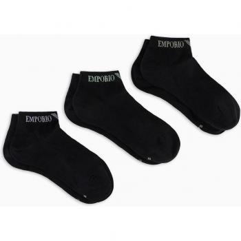Calcetines de deporte para hombre Emporio Armani - Pack 3 tobilleros logo arriba