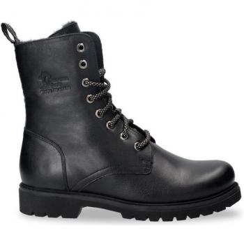 Panama Jack Women's Frisia B1 Waterproof Leather Ankle Boots - Black Size 41