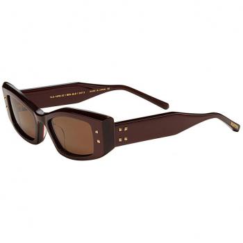 Valentino V-Quattro Sunglasses Brown Female Size: 52 MM