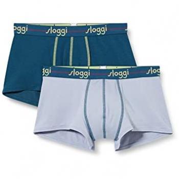 Sloggi Start Low-Rise Boxer Shorts (Pack of 2) - Men's Cotton Hipsters in Multicolor