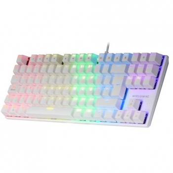 Teclado Mecánico Mars Gaming MK80 Blanco FRGB con Switch Mecánico Marrón y Layout Francés