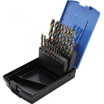 Juego de brocas en espiral para metal HSS 19 piezas 1-10 mm
