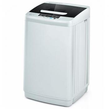 Costway Portable White Fully-Automatic Washing Machine