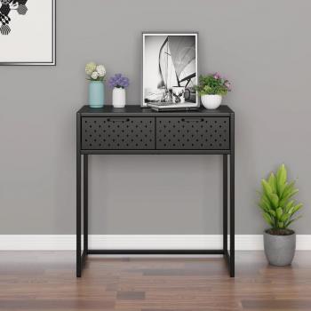 Anthracite Steel Console Table 28.3x13.8x29.5