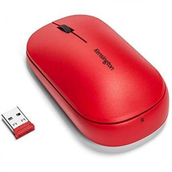 Kensington Wireless Mouse - SureTrack Dual Wireless Ambidextrous Mouse, Slim Mouse for Laptop, Desktop or Home Office, Works with Chrome, Mac, Windows and Android - Red