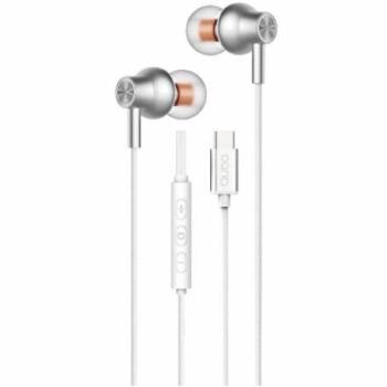 Auriculares Intrauditivos Qubo AU-300C con Micrófono y Control de Volumen USB Tipo-C Blancos