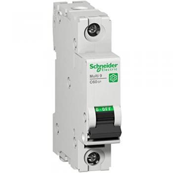 Interruptor automático Schneider Electric Multi 9 C60SP, 1 Polo (1P), 6 Amperios (6A), Curva Tipo C, Poder de corte de 10 kA, UL 1077, dimensiones 81