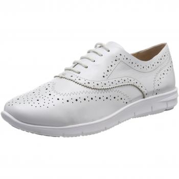 Caprice 23501, Zapatos de Cordones Brogue para Mujer, Blanco