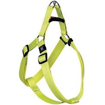 Karlie 67854 Plus Arnés de Nylon, 15 x 25-45 cm Reflectante 1-2-3 Step&Go Amarillo, Ajustable, S