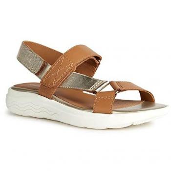 Sandalias Geox D Spherica EC5W para mujer, color marrón gris plata, modelo D25ada, talla 39 EU