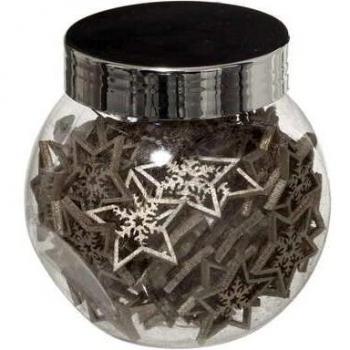 FEERIC CHRISTMAS - 100 pequeñas decoraciones de estrellas doradas - Accesorio de decoración de Navidad - Ideal para iluminar el interior de su casa para fiestas - Decoración de madera