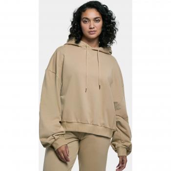 Beige Organic Oversized Terry Hoodie for Women
