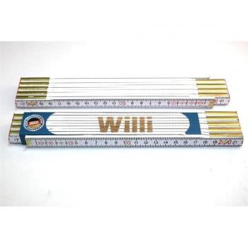 Metro plegable con nombre WILLY grabado profesional calidad