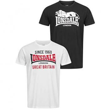 Camiseta Lonsdale Collessie de Ocio, Blanco, Talla 3XL para Hombre