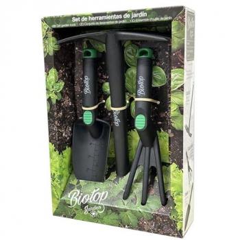 Colgador de Grifo para Manguera Extensible - Soporte Práctico y Duradero  Set de Herramientas Premium BioTop en Fibra de Vidrio - Pala Plantadora, Rastrillo y Azuela para Hu