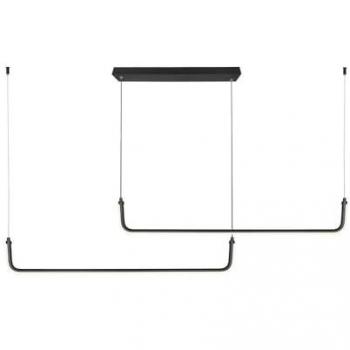 Lámpara Colgante LED 24W 2500lm Diseño Moderno Color Negro 4000K L:1525mm