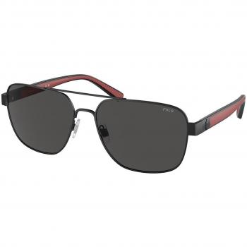Polo Ralph Lauren PH3154 Men's Sunglasses Black Size 62 with Dark Grey Lenses