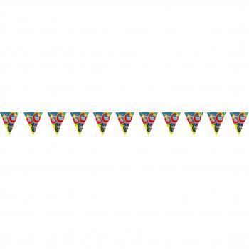 Wimpelkette Girlande Wimpelgirlande ZAHL 60 Wein Flasche Party Dekoration 60. Geburtstag